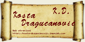 Kosta Dragucanović vizit kartica
